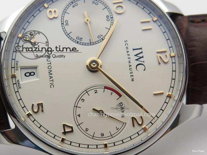 MIROTIME 0303 MoistureWicking Portuguese Real PR IW500704 ZF 1:1 Best Edition On Brown Leather Strap A52010 V 7311